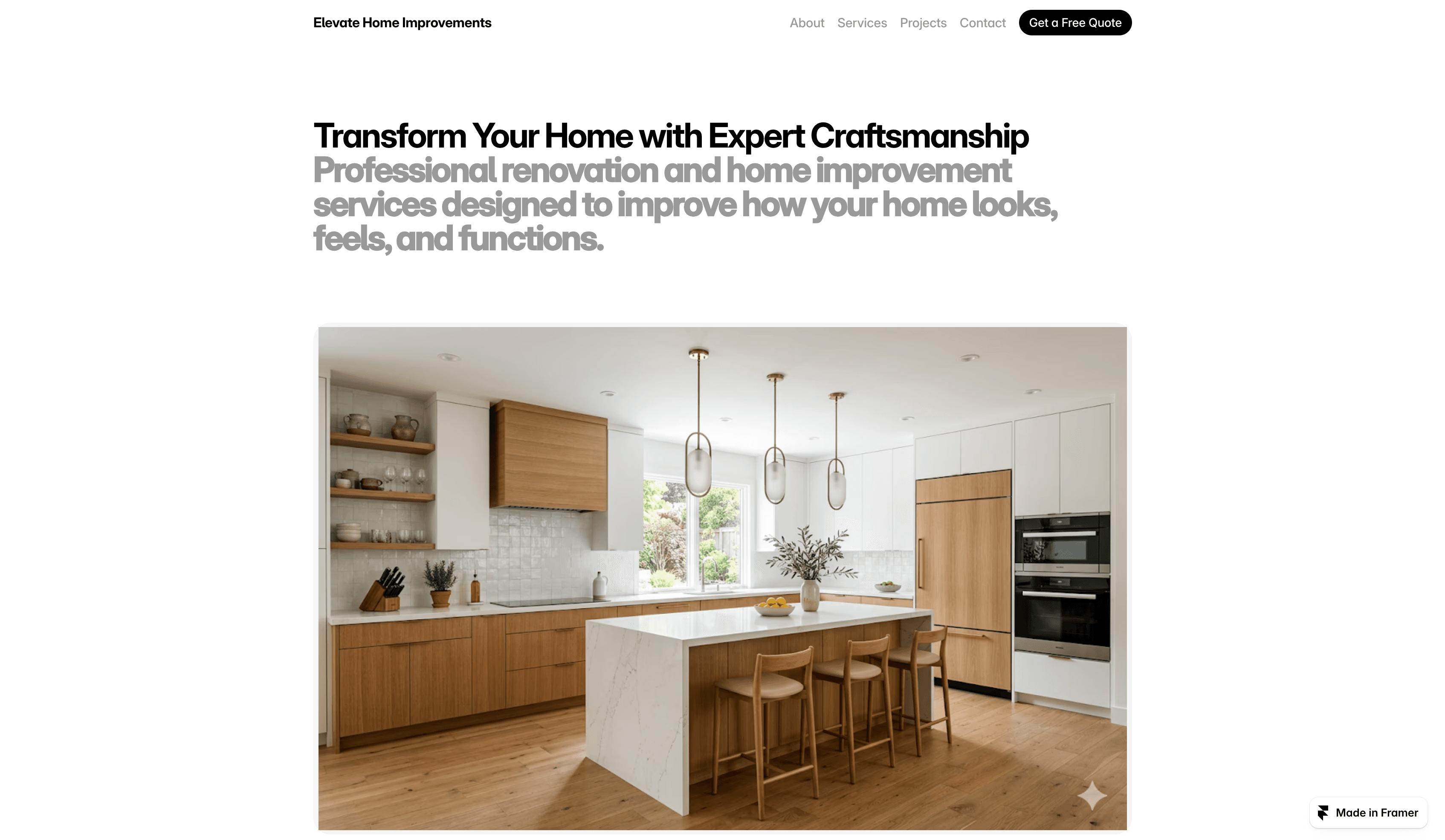 Home Improvement Website Demo screenshot 1