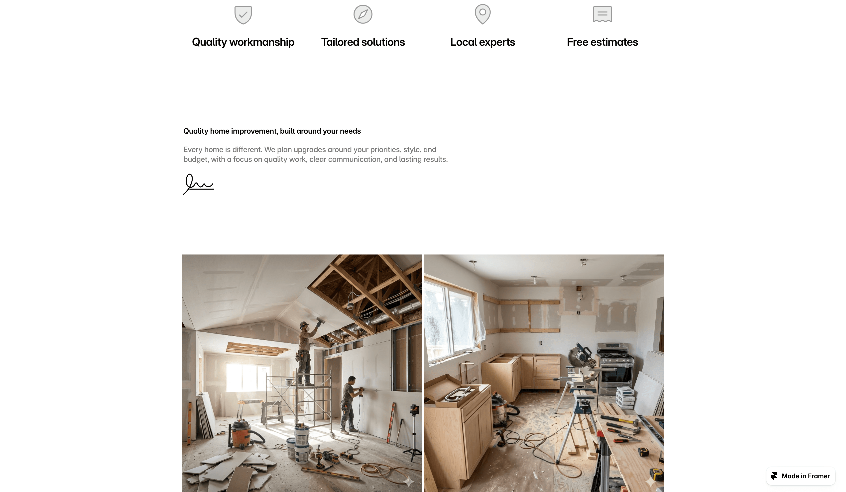 Home Improvement Website Demo screenshot 2