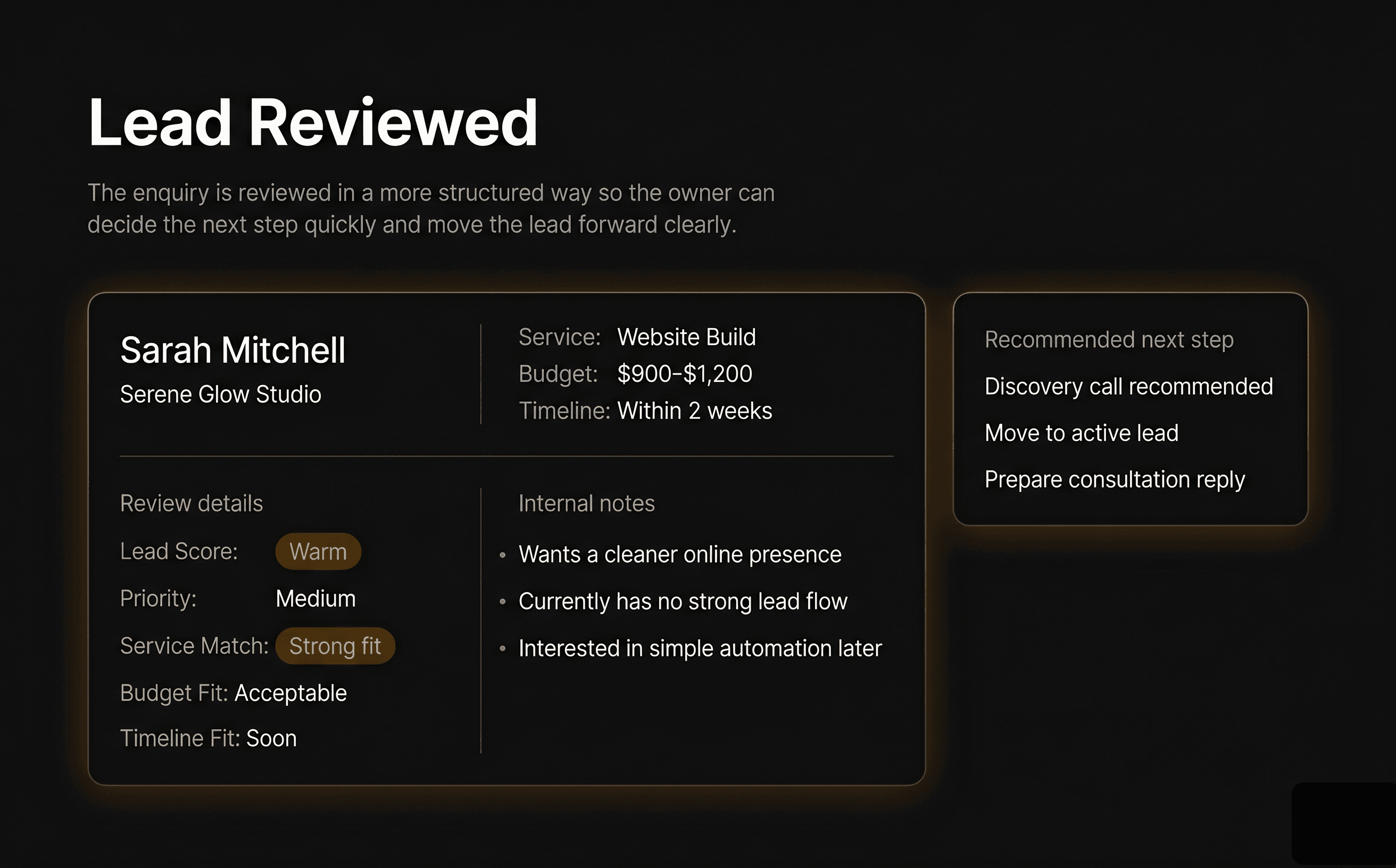 MidOwl lead flow proof - Lead Reviewed
