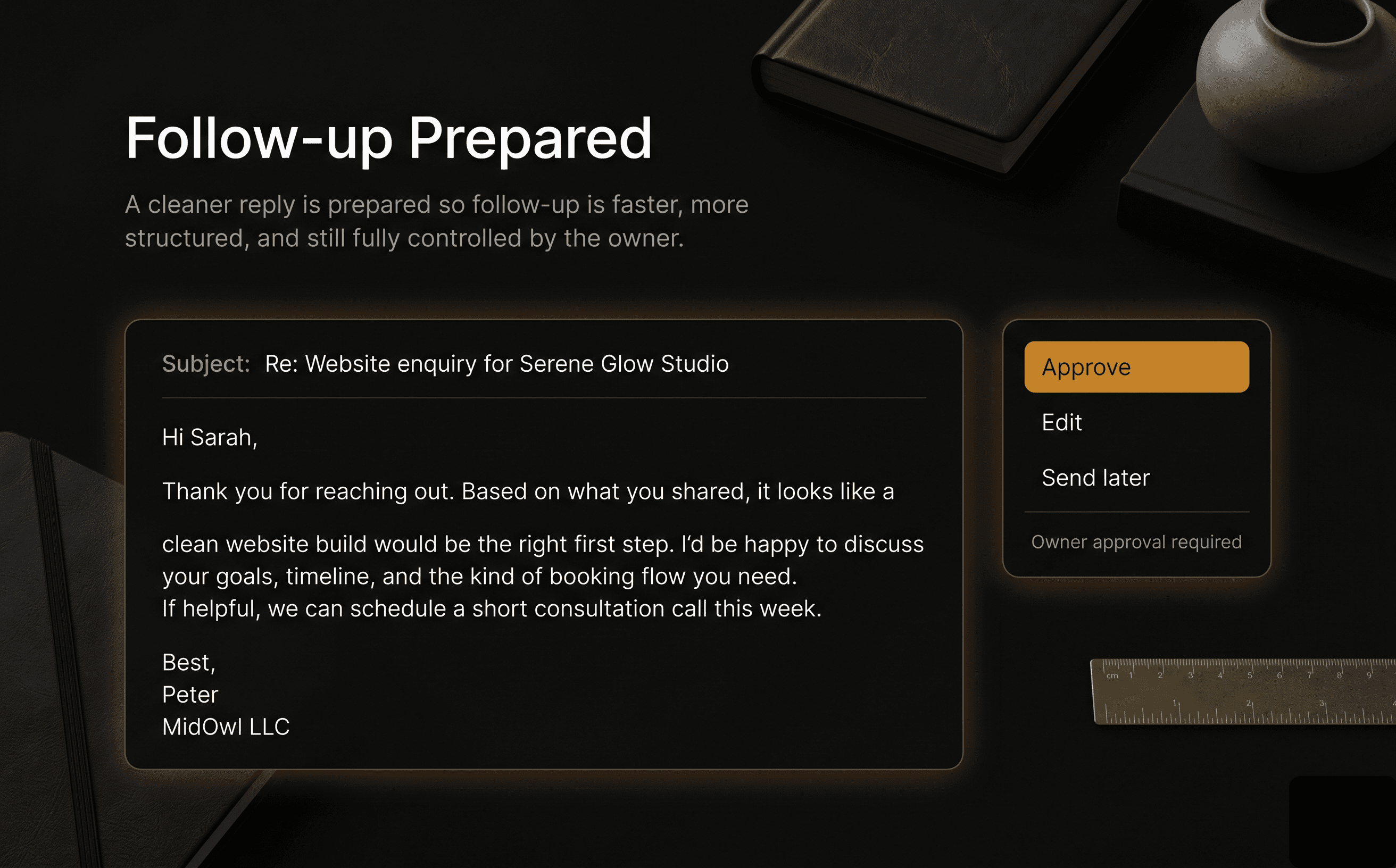 MidOwl lead flow proof - Follow-up Prepared